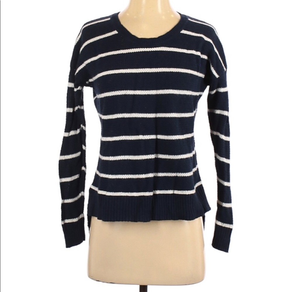 Madewell navy & white striped sweater sz XS